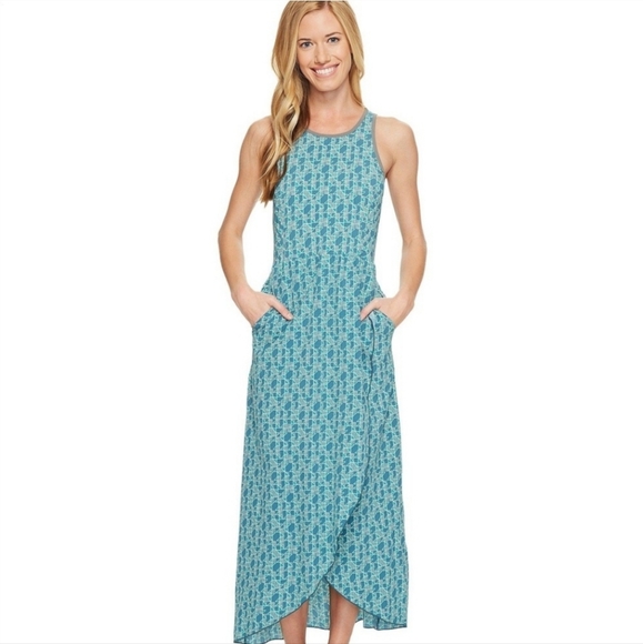 Toad & Co Sunkissed Maxi Dress Geometric Teal Small - Picture 1 of 16